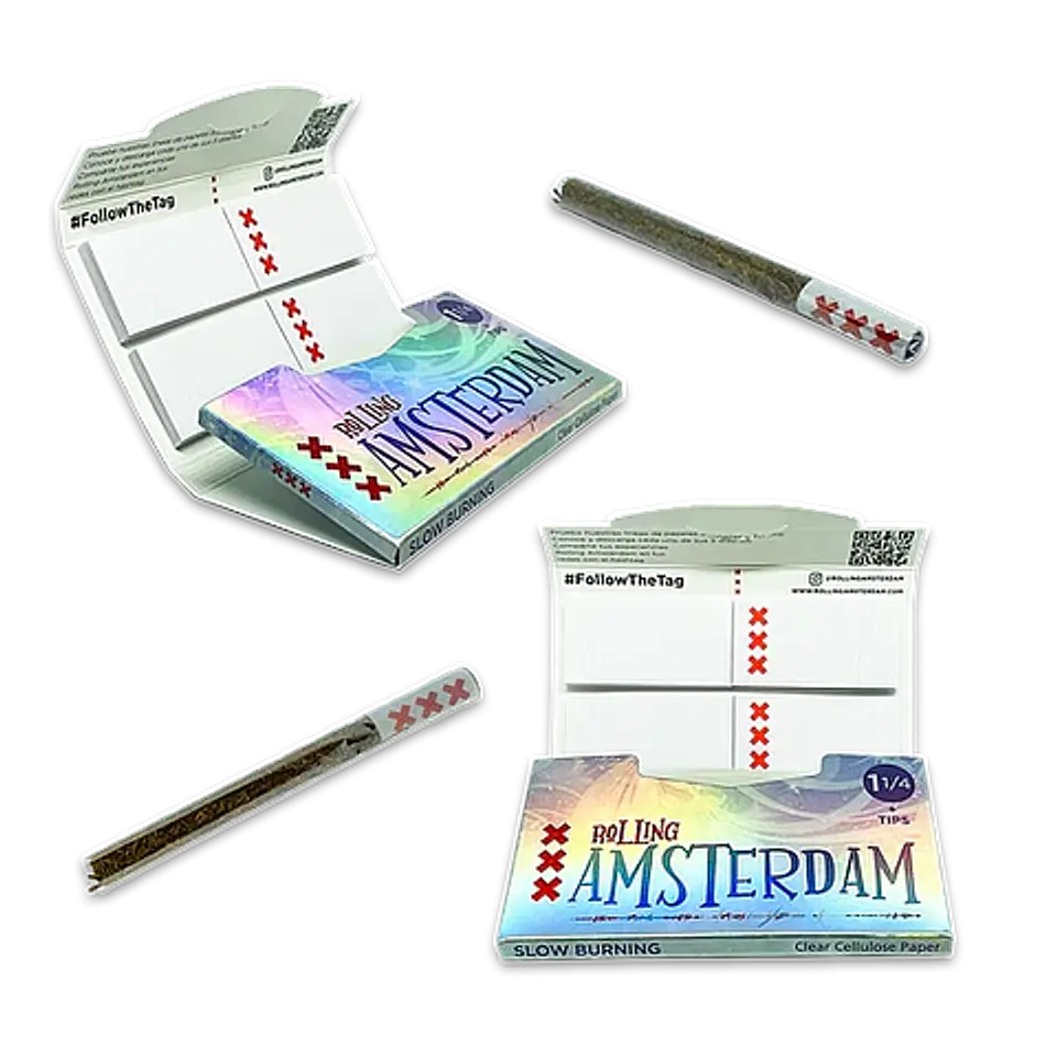 Papelillo Celulosa 1 1/4 + Tips - Amsterdam  1