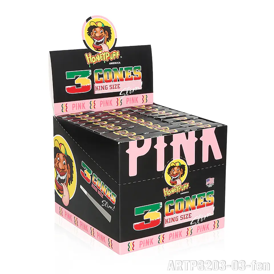 Conos Pre-rolados Honeypuff Pink - King Size Slim (Pack x3) 4