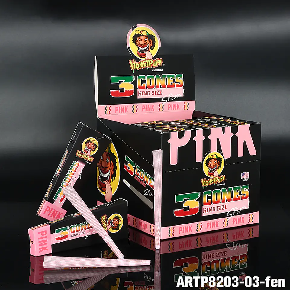 Conos Pre-rolados Honeypuff Pink - King Size Slim (Pack x3) 5