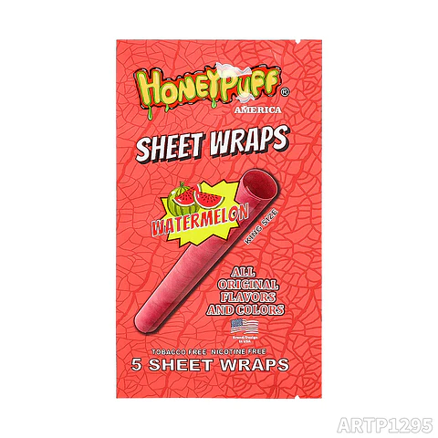 Honeypuff Sheet Wraps - Envoltorios de Cáñamo con Sabores (Pack x5)