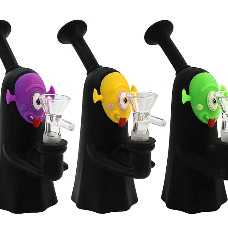 Bong de Silicona Cartoon con quemador pyrex  1
