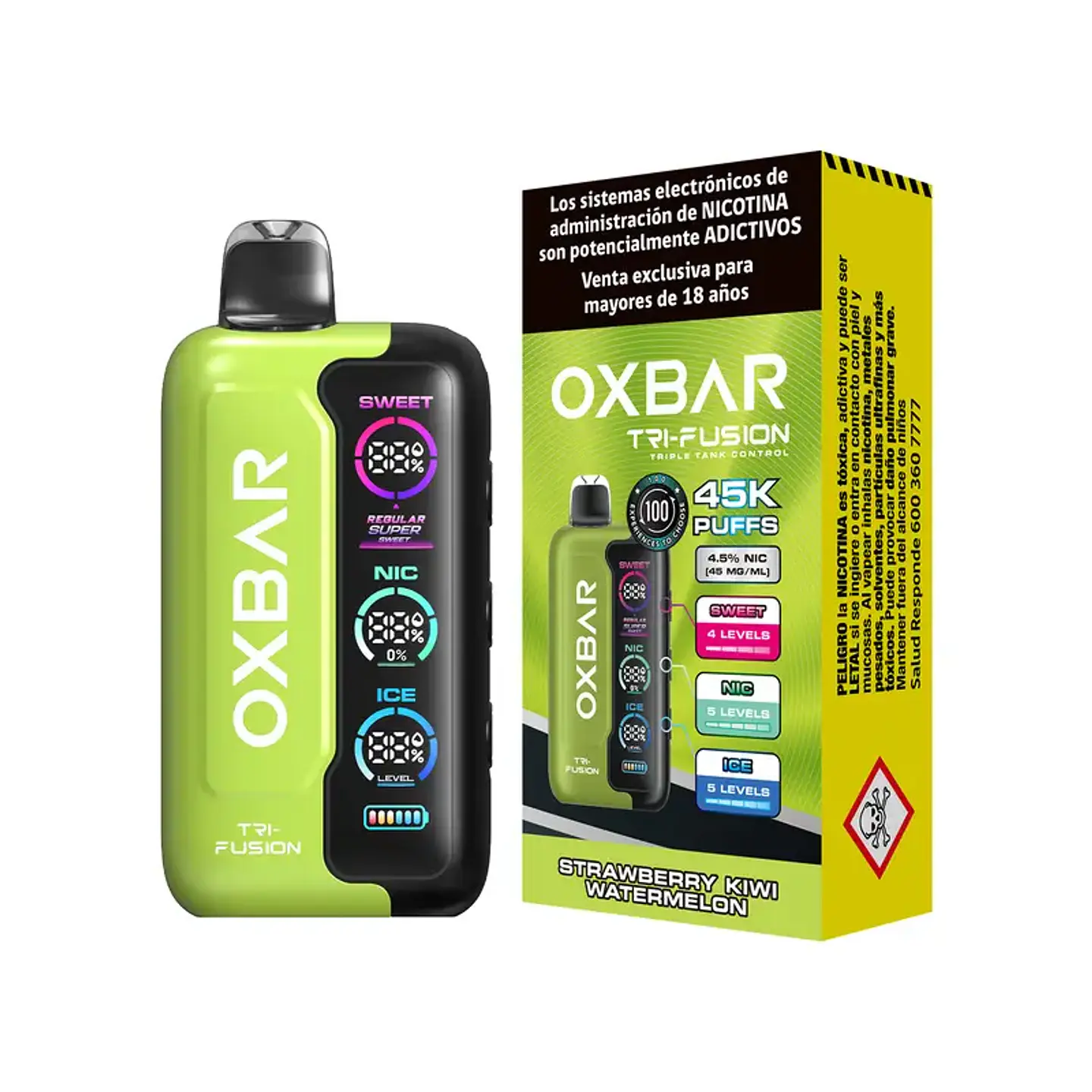 Vaporizador Desechable Oxbar Tri Fusion 45.000 Puffs  💨 1