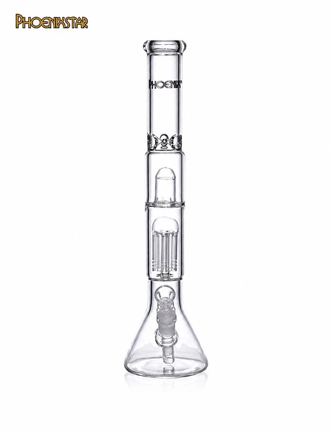 Bong Phoenix Star Pyrex Doble Perc 38 cm 💨✨