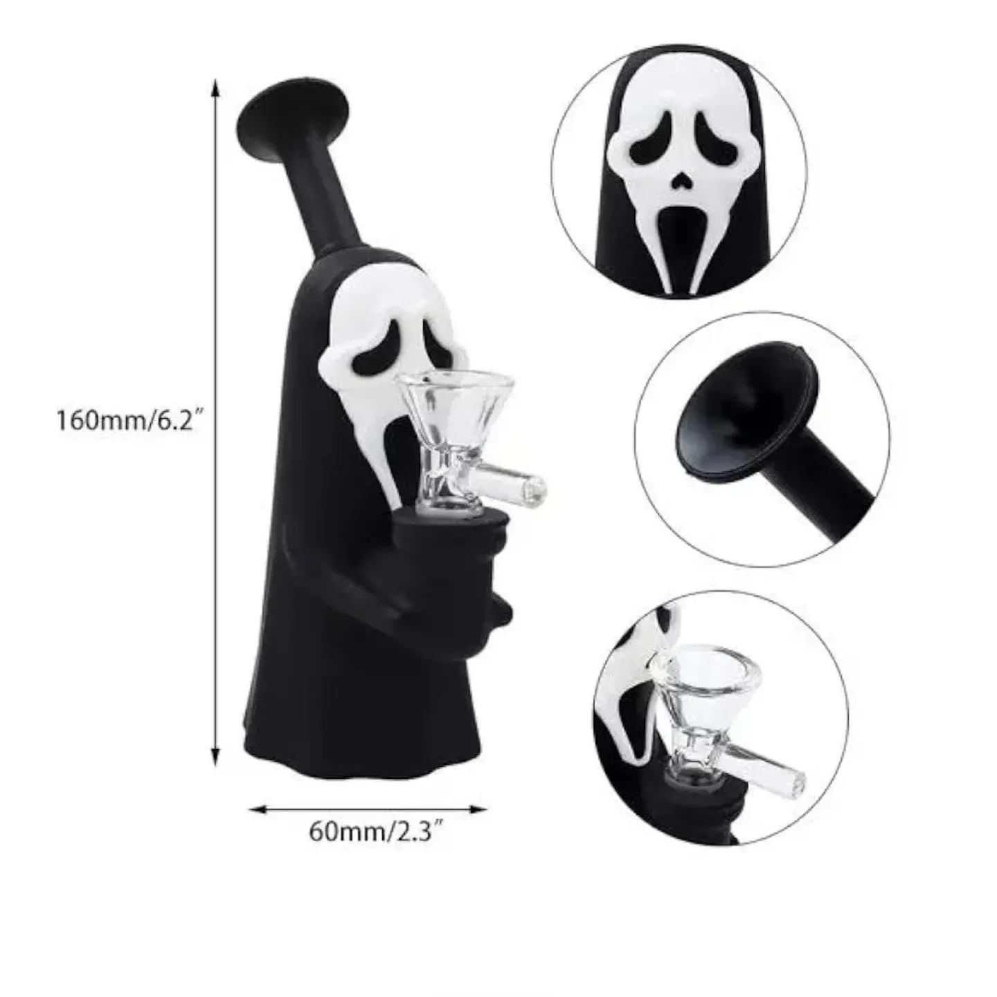 Bong de Silicona Ghost Face Silicona 16 cm 2