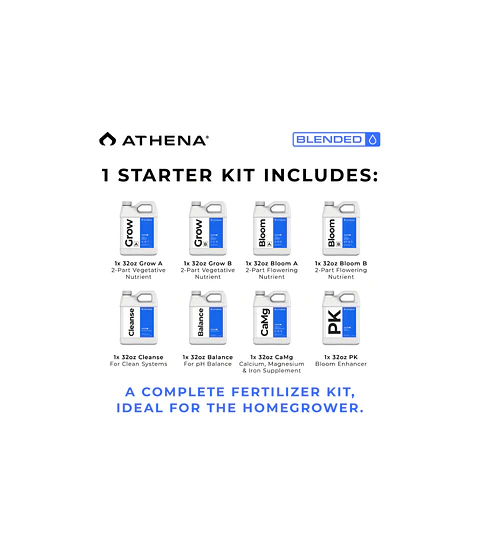 Athena Blended Line Trial Starter Kit 32 oz – Kit Completo de Fertilizantes