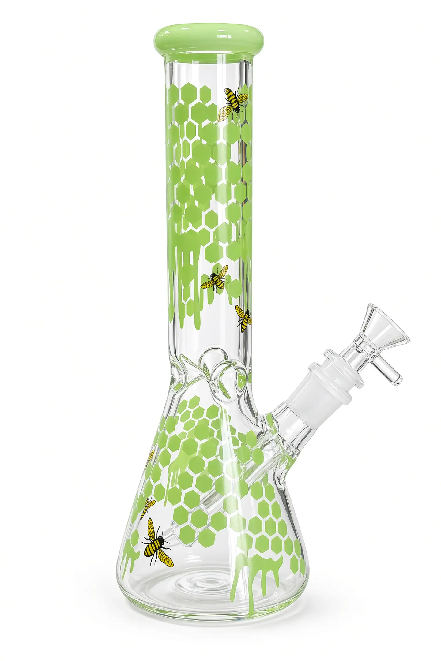 Bong de Vidrio Beaker Diseño Honey 24 cm 1