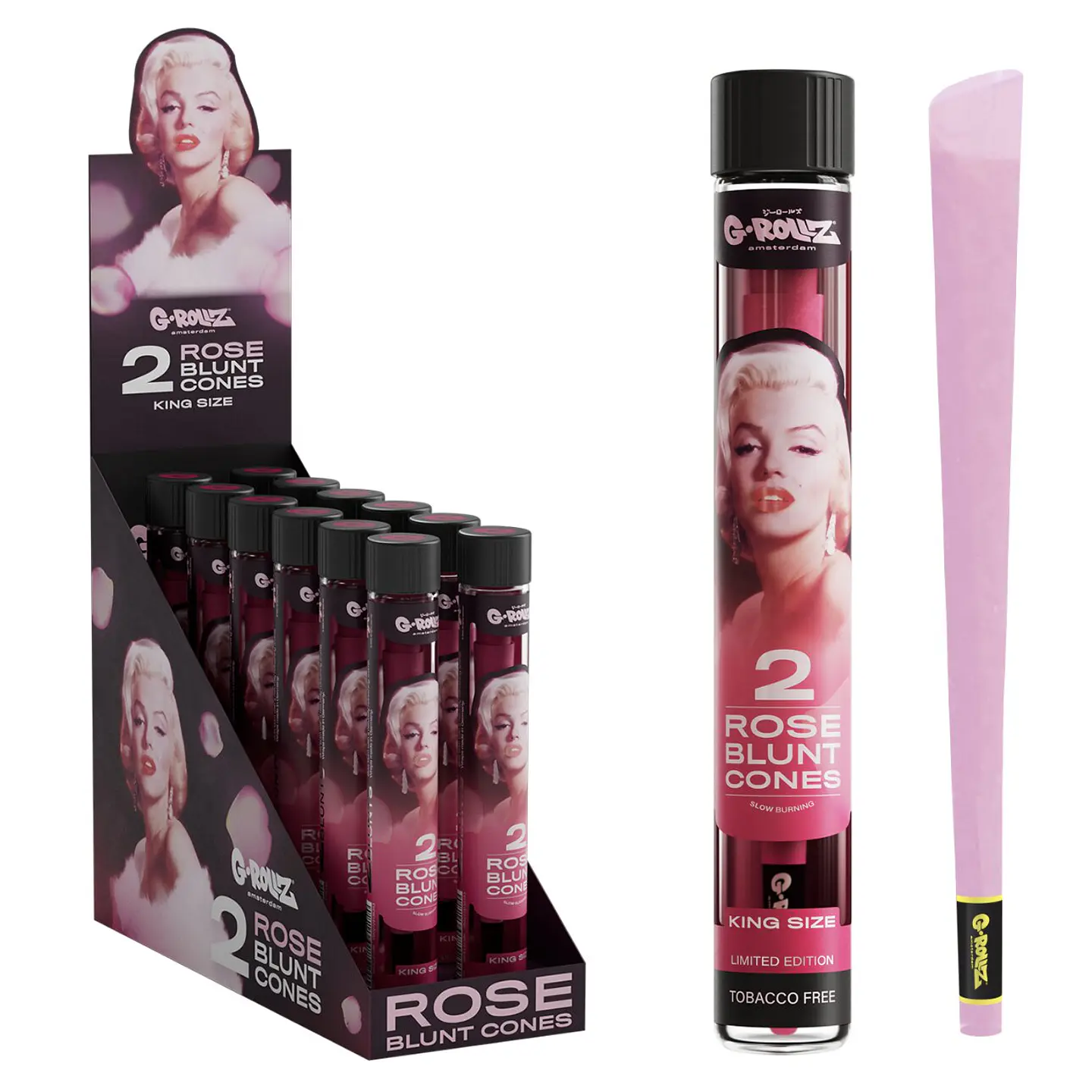 Conos Blunt de Pétalos de Rosa G-Rollz Marilyn Monroe Fabulous Face King Size x2 (Edición Limitada) 1
