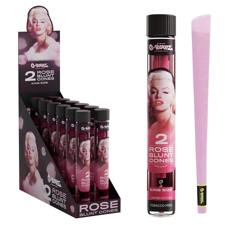 Conos Blunt de Pétalos de Rosa G-Rollz Marilyn Monroe Fabulous Face King Size x2 (Edición Limitada) 1