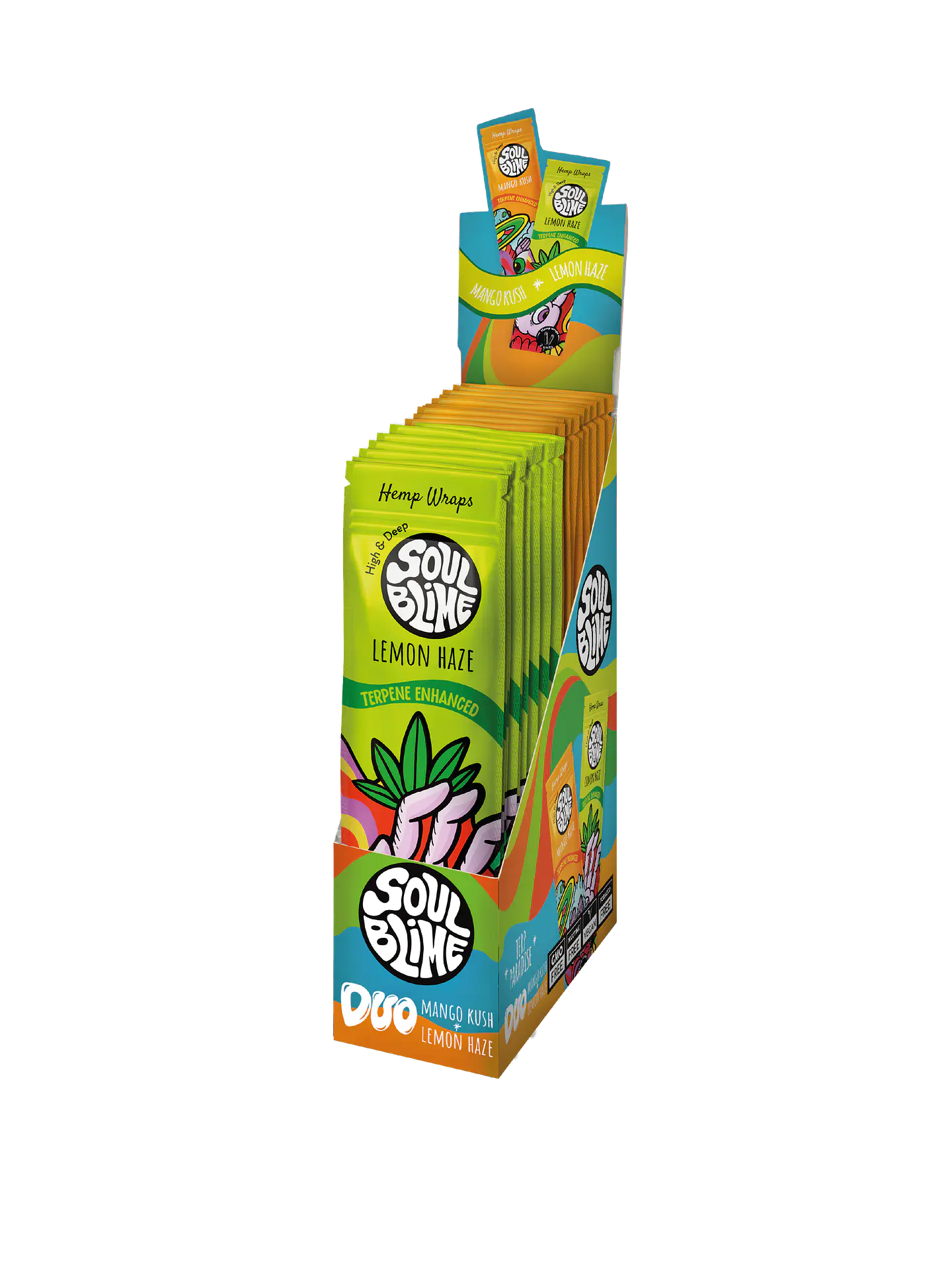 Hemp Wraps Soul Blime Duo Mango Kush & Lemon Haze – Papelillo de Cáñamo con Terpenos 1