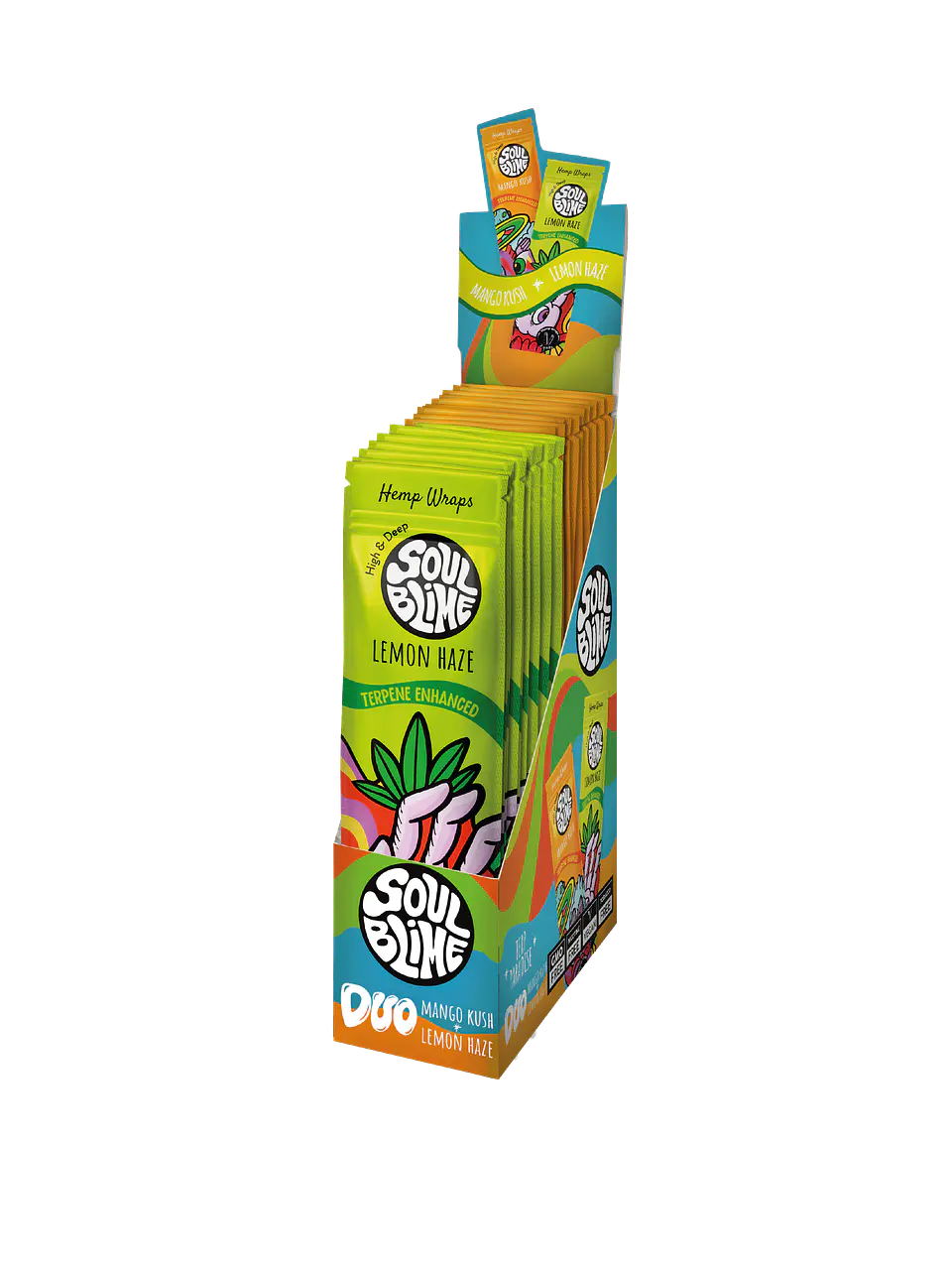 Hemp Wraps Soul Blime Duo Mango Kush & Lemon Haze – Papelillo de Cáñamo con Terpenos 1