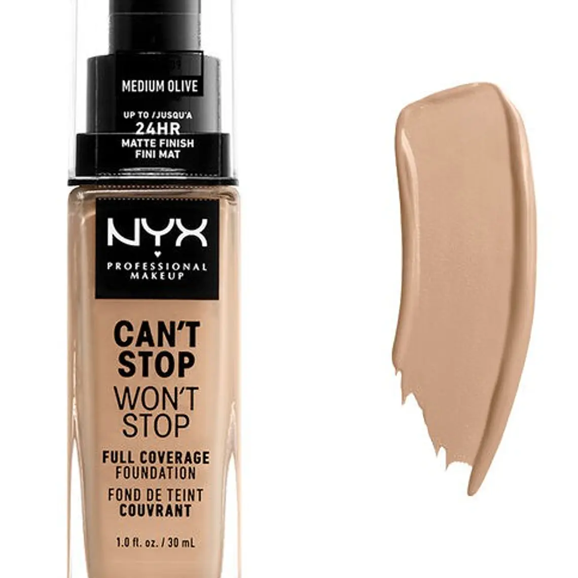 Base de Maquillaje Can´t Stop - NYX MEDIUM OLIVE 1
