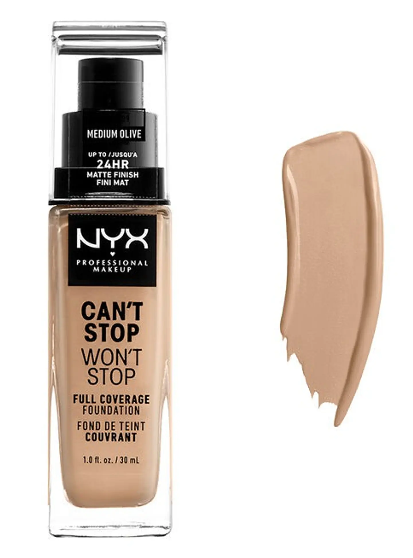 Base de Maquillaje Can´t Stop - NYX MEDIUM OLIVE 1