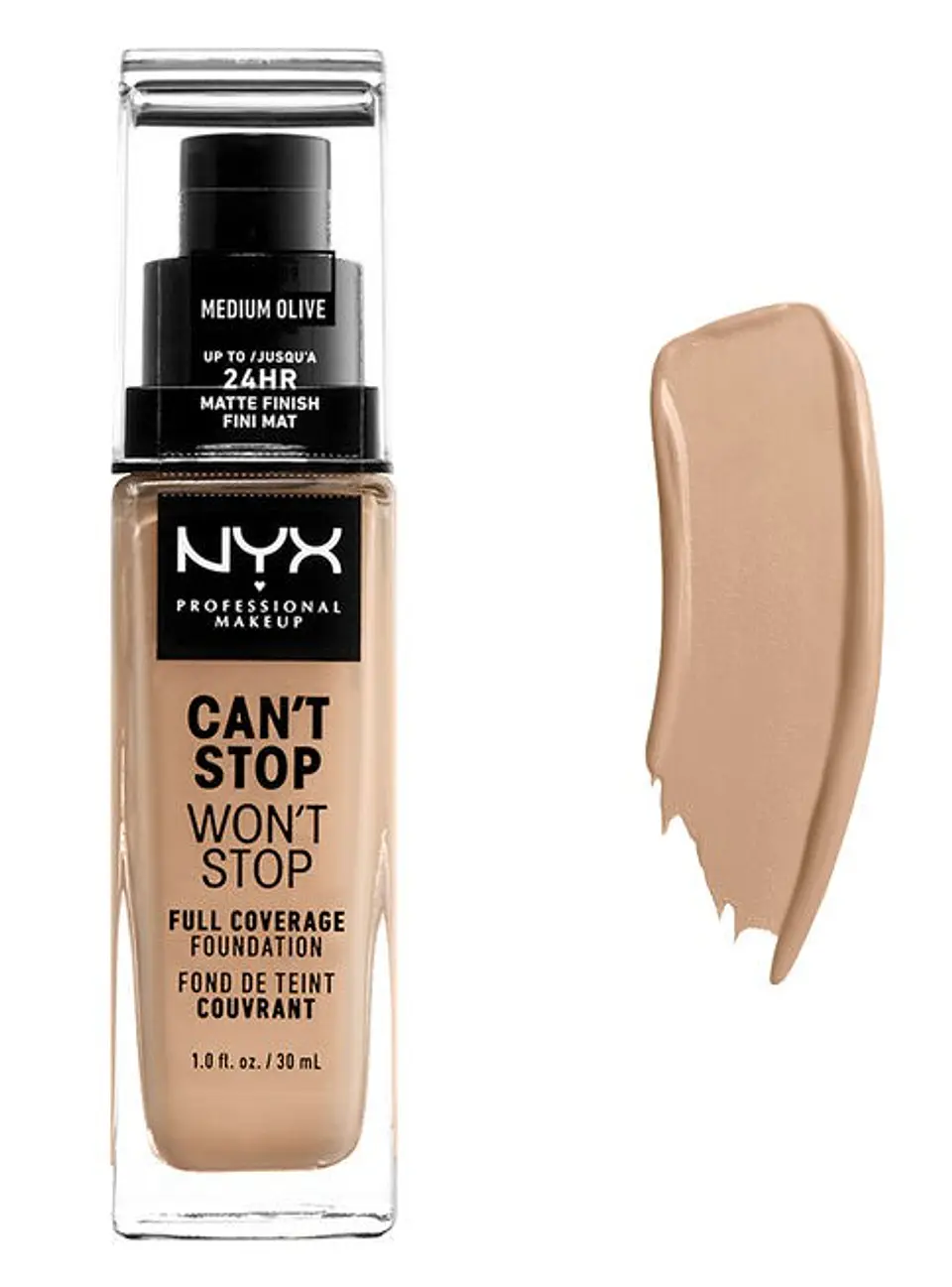 Base de Maquillaje Can´t Stop - NYX MEDIUM OLIVE 1