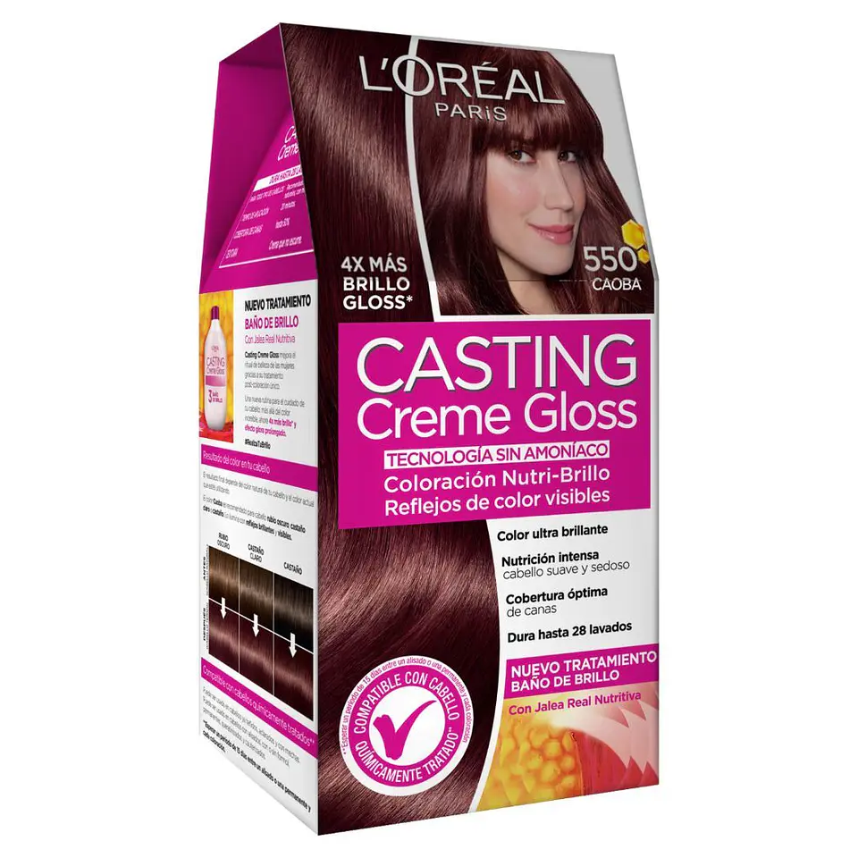 Tintura de Cabello Casting Creme Gloss - LOREAL CAOBA 550 (45 G) 1
