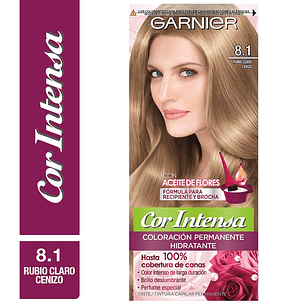 Tintura Cabello - GARNIER 8.1 RUBIO CLARO CENIZO (45 g)