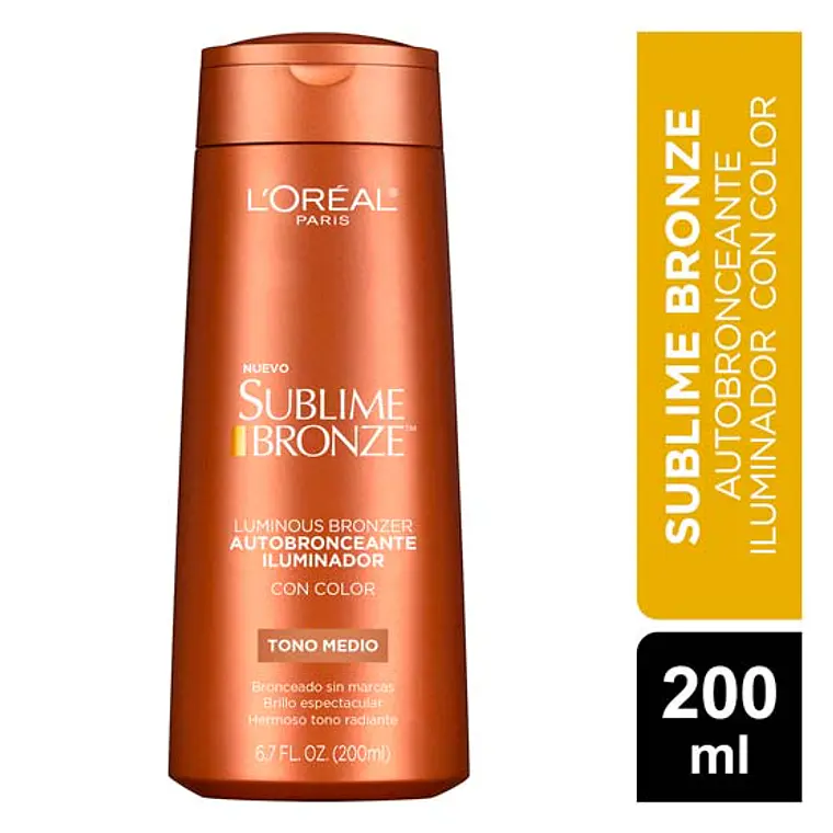 Autobronceador Sublime Bronze - LOREAL TONO MEDIO (200 ML) 1