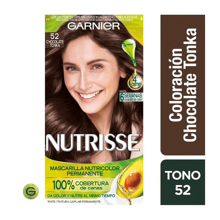 Tintura de Cabello - GARNIER CHOCOLATE TONKA 52 (67,5 ml) 1
