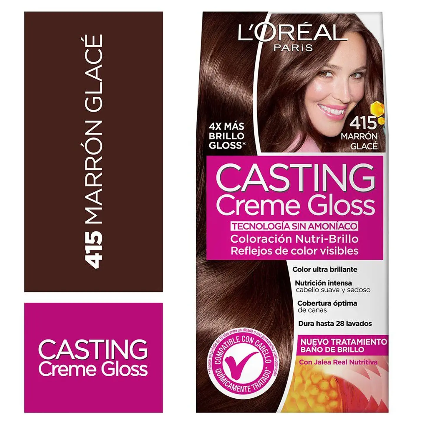 Tintura de Cabello Casting Creme Gloss - LOREAL MARRON GLACE 415 (45 G) 1
