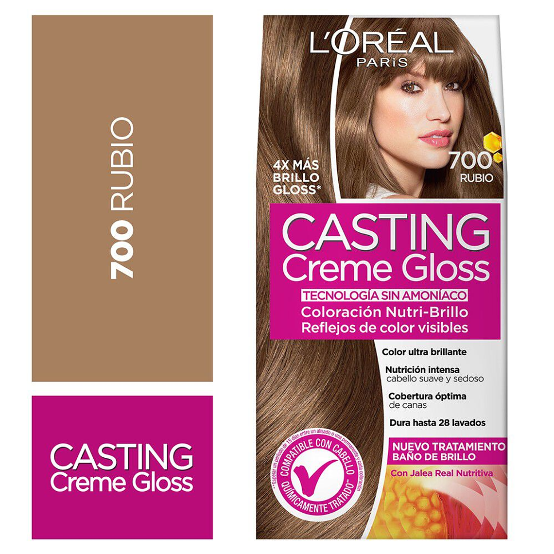 Tintura de Cabello Casting Creme Gloss - LOREAL RUBIO 700 (45 G) 1