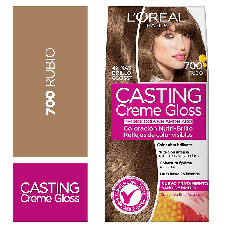 Tintura de Cabello Casting Creme Gloss - LOREAL RUBIO 700 (45 G) 1