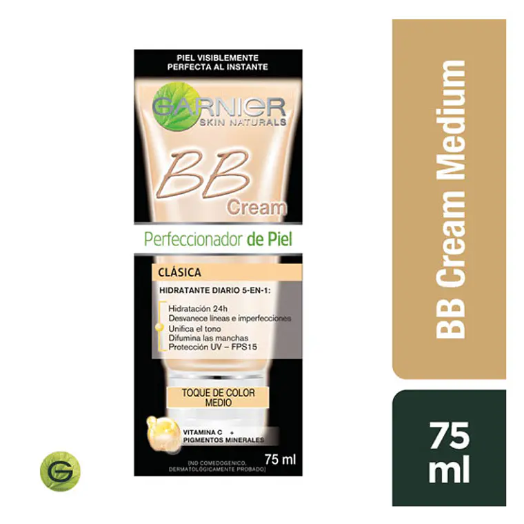 BB Cream Hidratante Diario 5 en 1 Tono Medio (75 ML) - GARNIER 1