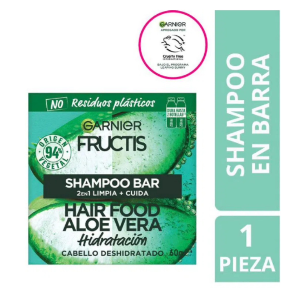 Shampoo en barra Hair Food Aloe Vera 60 g