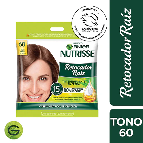 Tintura Permanente en Crema Retocador de Raíz - GARNIER 60 RUBIOS OSCUROS