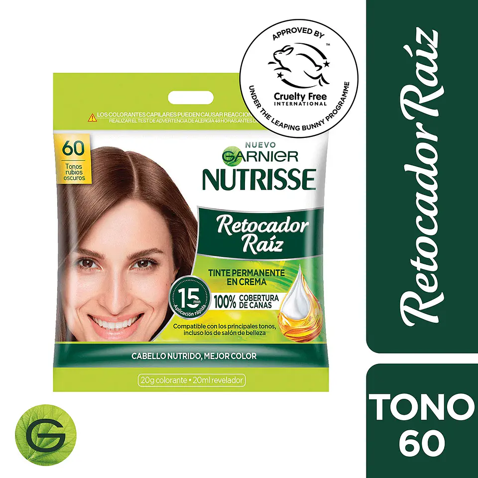 Tintura Permanente en Crema Retocador de Raíz - GARNIER 60 RUBIOS OSCUROS 1
