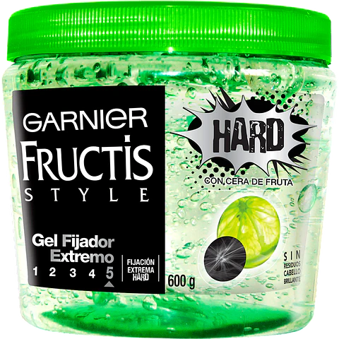 Gel Fijador Fructis Style Hard Tarro 600 Gr - GARNIER