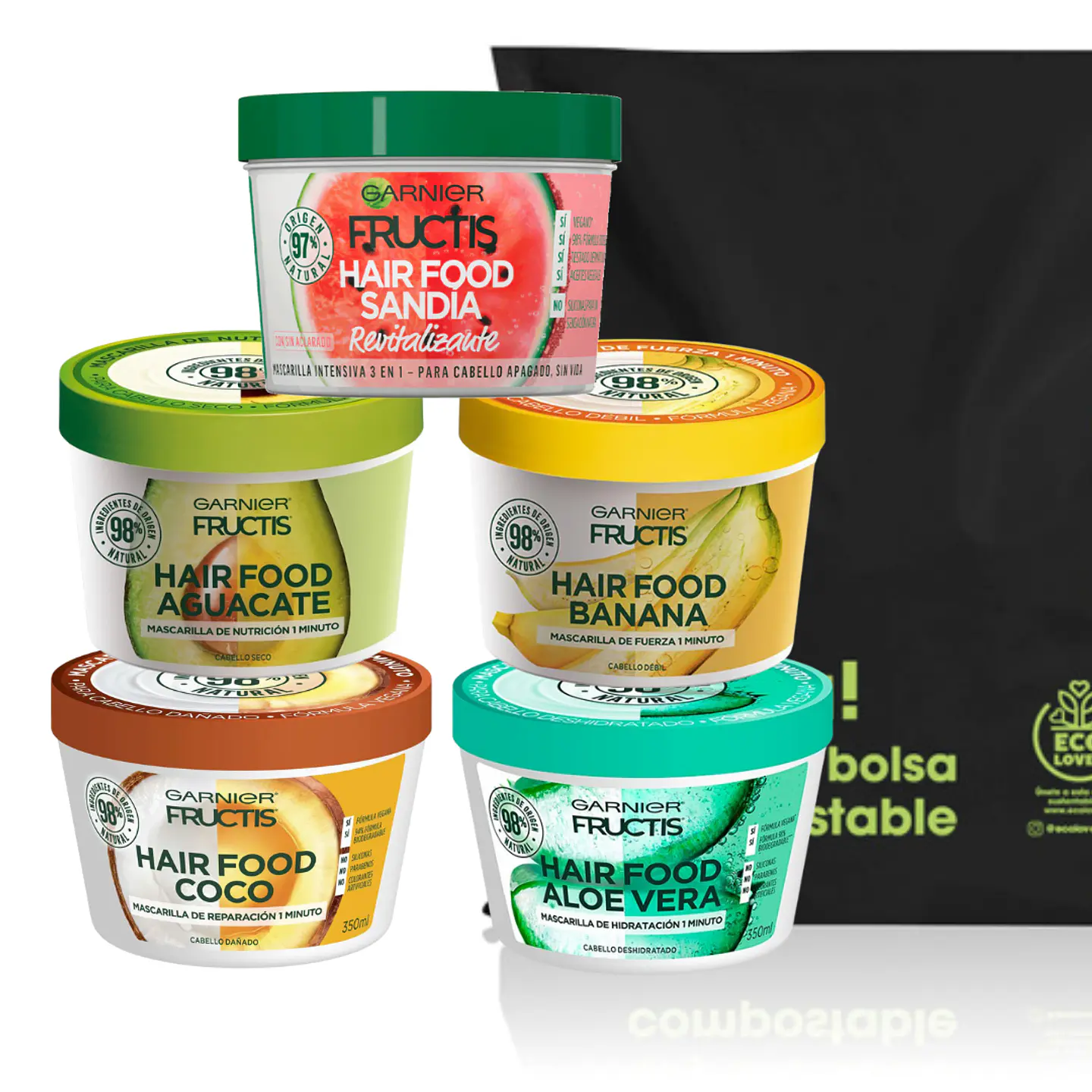 Pack Rutina Hair Food Mask 5 unidades - GARNIER 1