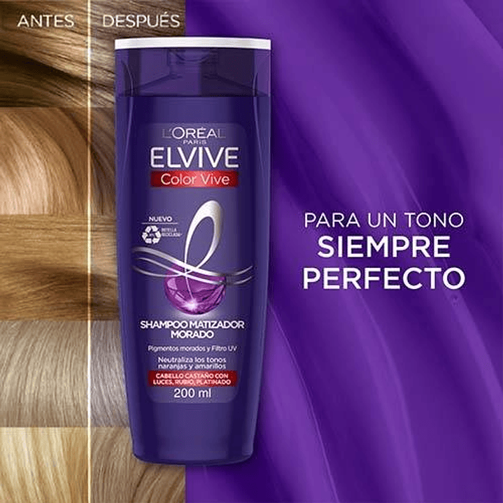 Shampoo Color Vive Matizador Morado 200 ML - LOREAL 2