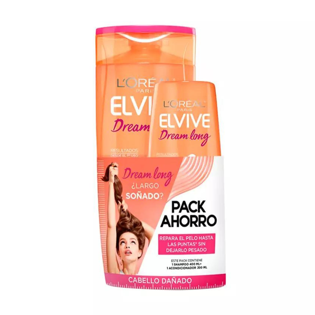 Pack Shampoo 400ML + Acondicionador 200ML Dream Long- LOREAL  1