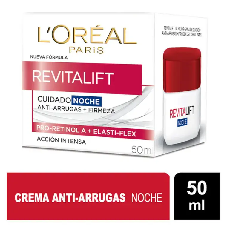L'Oréal Paris Crema Revitalift Antiarrugas Noche x 50 mL 1