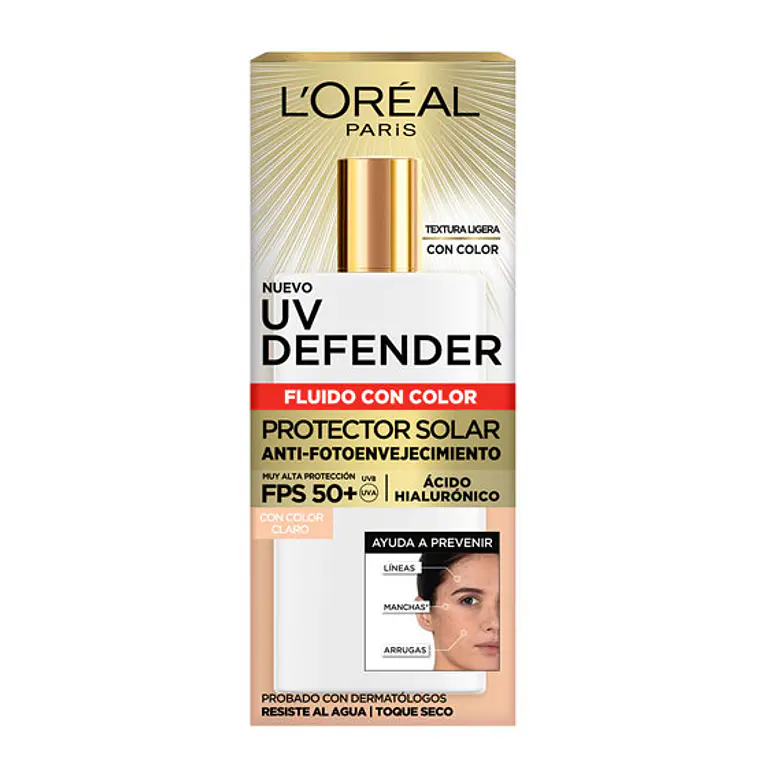Protector Solar Cuidado Diario - LOREAL Fluido Con Color Claro FPS50+ LOREAL 3