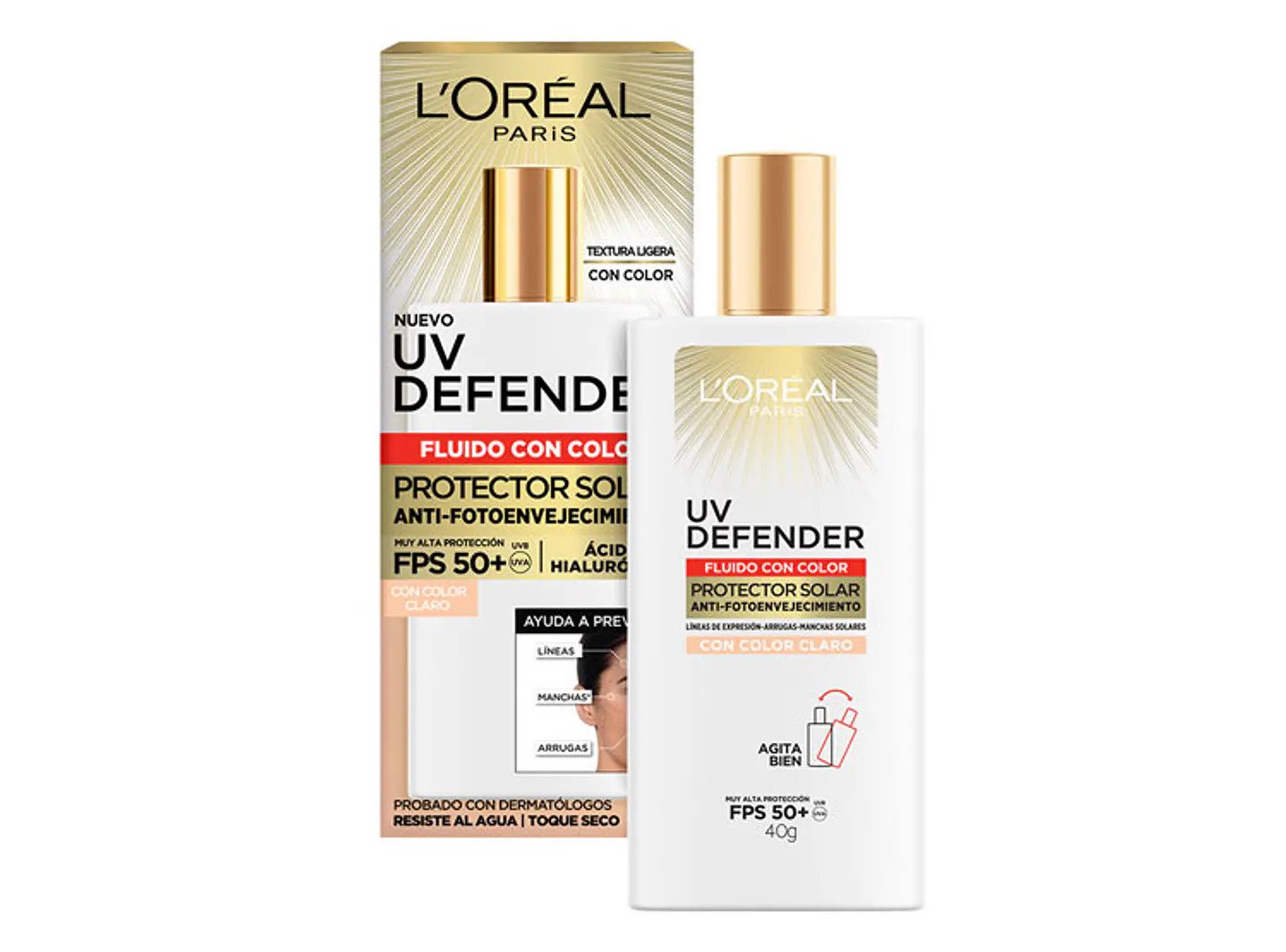 Protector Solar Cuidado Diario - LOREAL Fluido Con Color Claro FPS50+ LOREAL 2