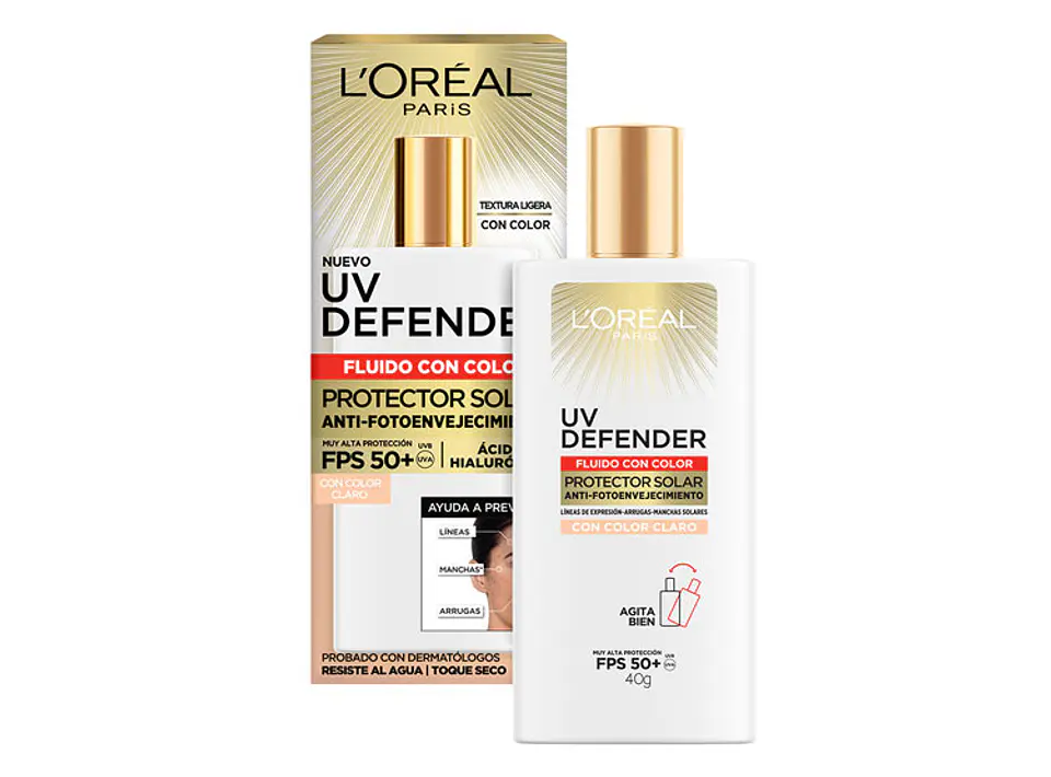 Protector Solar Cuidado Diario - LOREAL Fluido Con Color Claro FPS50+ LOREAL 2