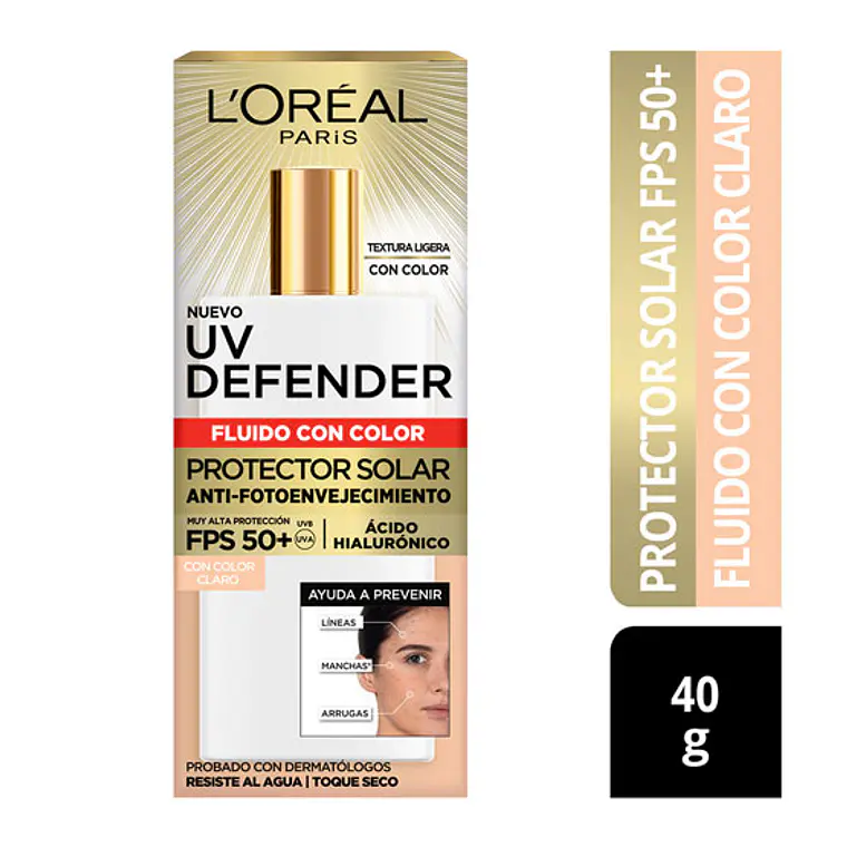 Protector Solar Cuidado Diario - LOREAL Fluido Con Color Claro FPS50+ LOREAL 1