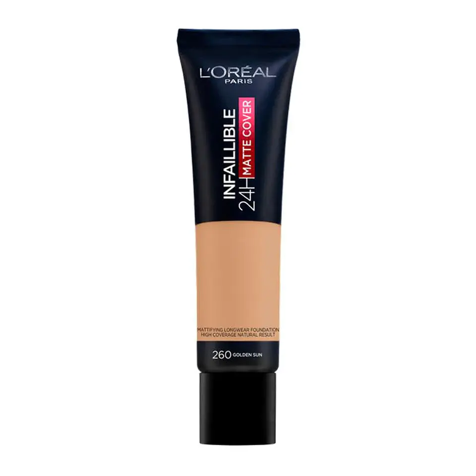 Base de Maquillaje Infalible Matte Cover 24H - LOREAL 260 GOLDEN SUN 1