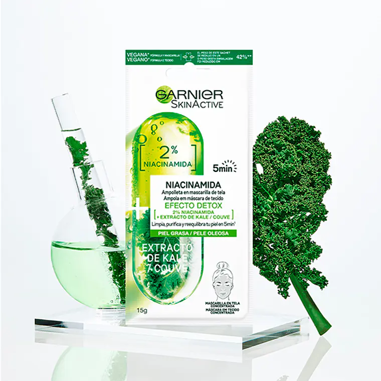 Set 7 Mascarillas en Tela Ampoule Mask Skin Active - GARNIER 4