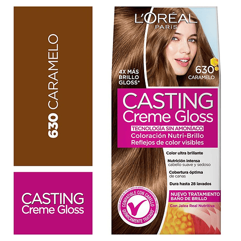 Tintura de Cabello Casting Creme Gloss - LOREAL CARAMELO 630 (45 G) LOREAL