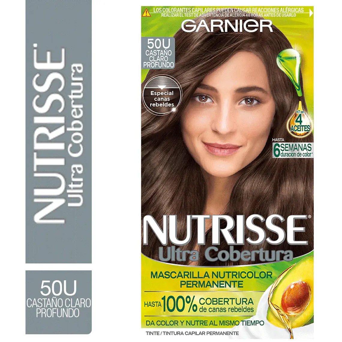 Tintura Cabello - GARNIER 50U CASTAÑO CLARO PROFUNDO (67,5 ML) 1