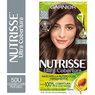 Tintura Cabello - GARNIER 50U CASTAÑO CLARO PROFUNDO (67,5 ML)