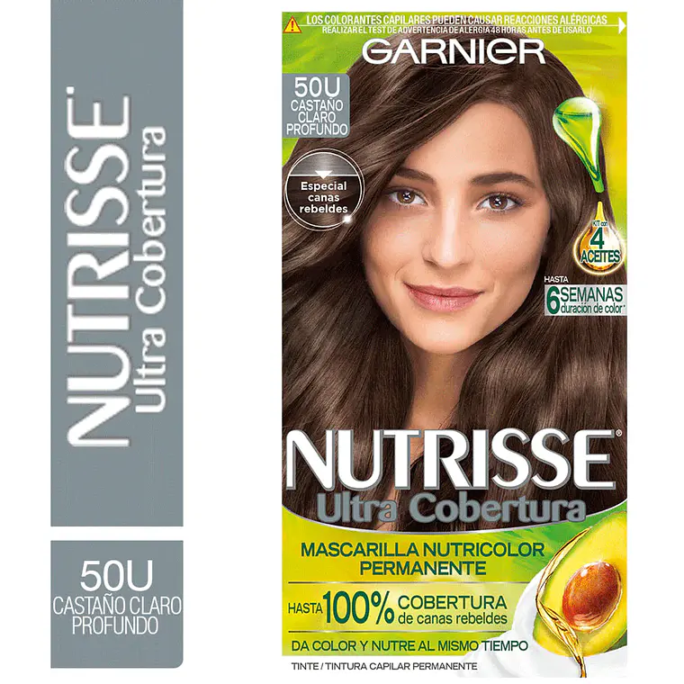 Tintura Cabello - GARNIER 50U CASTAÑO CLARO PROFUNDO (67,5 ML) 1
