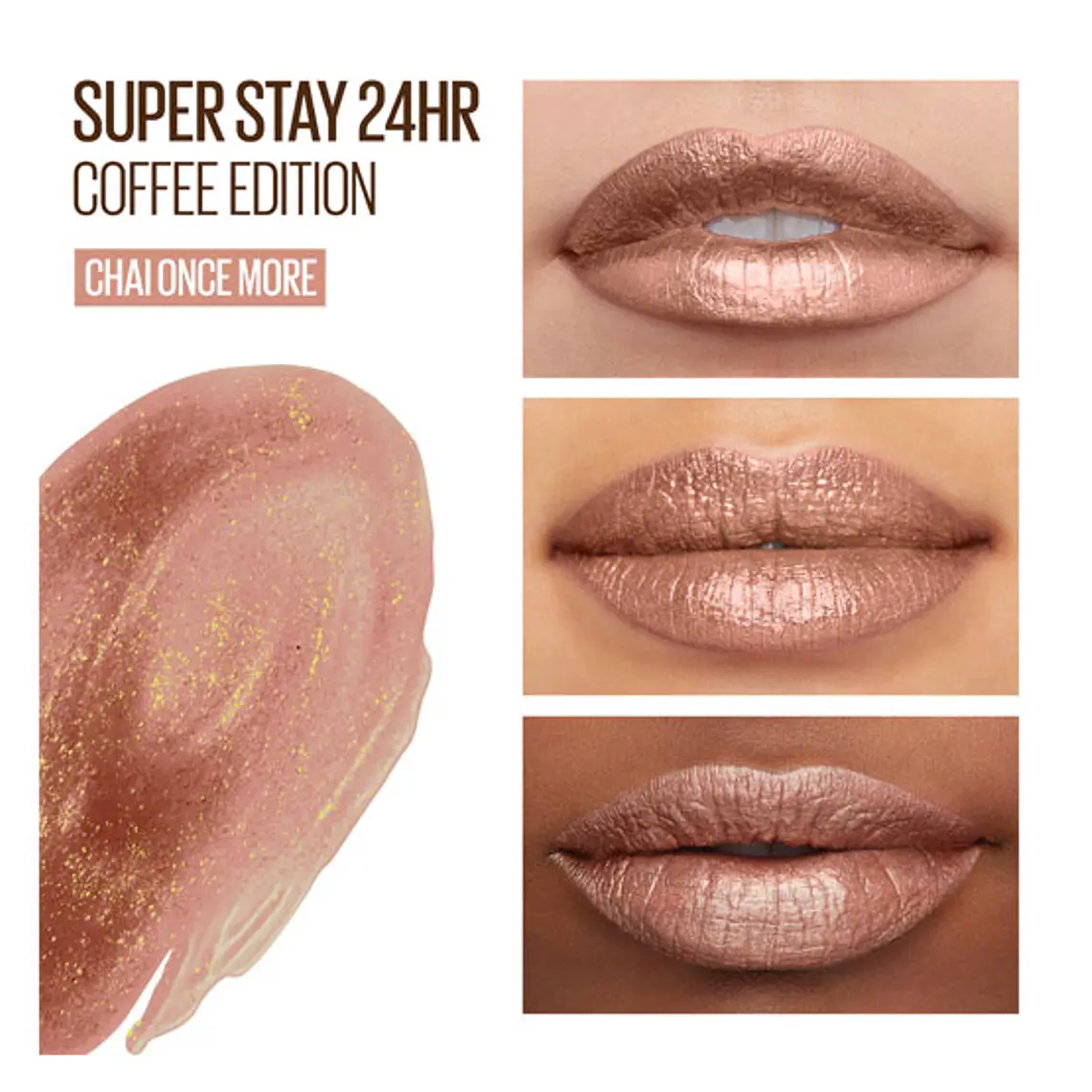 Labial  Super Stay 24 hrs Coffee Chai Once More - MAYBELLINE 3