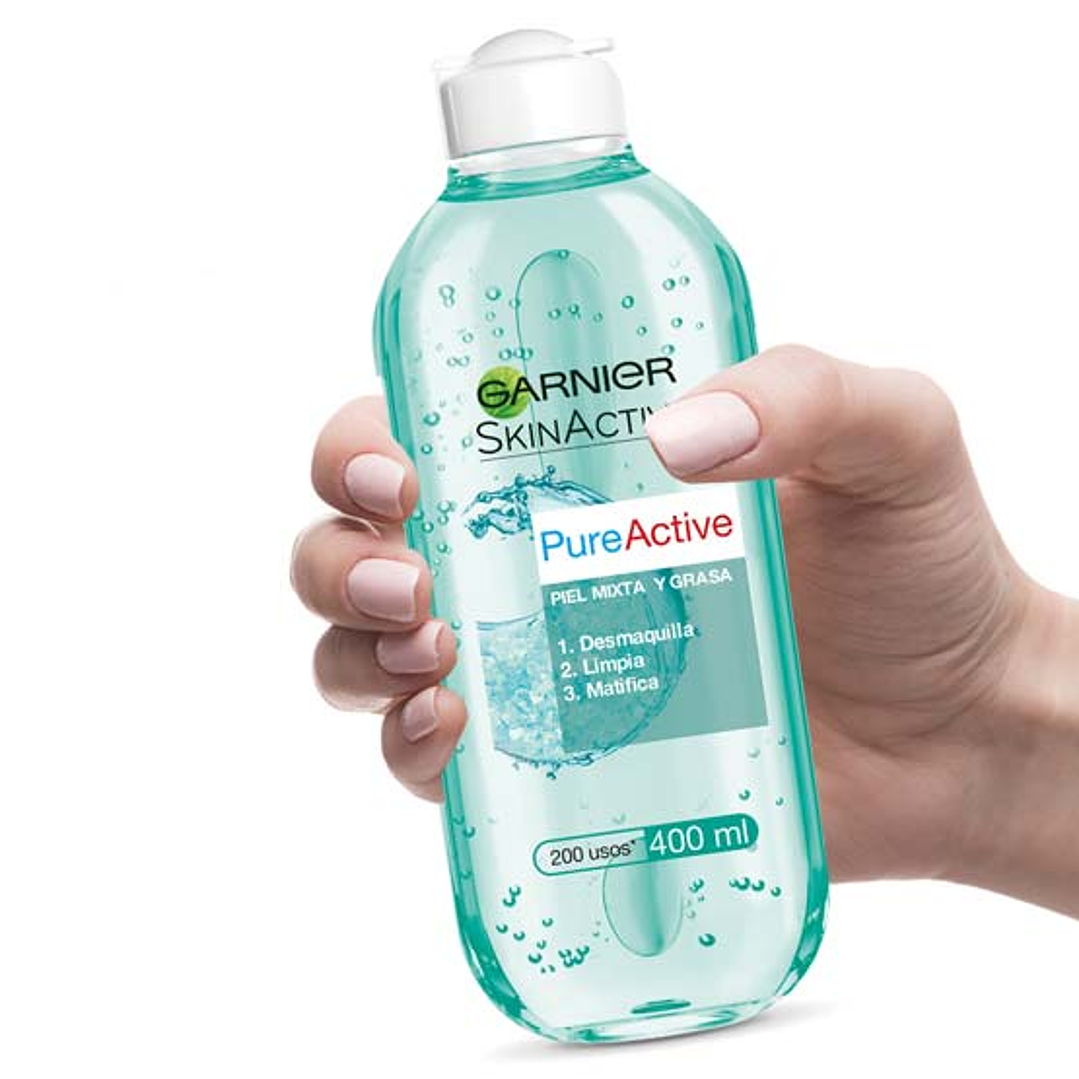 Agua Micelar Pure Active Skin Care 400 ml - GARNIER 3