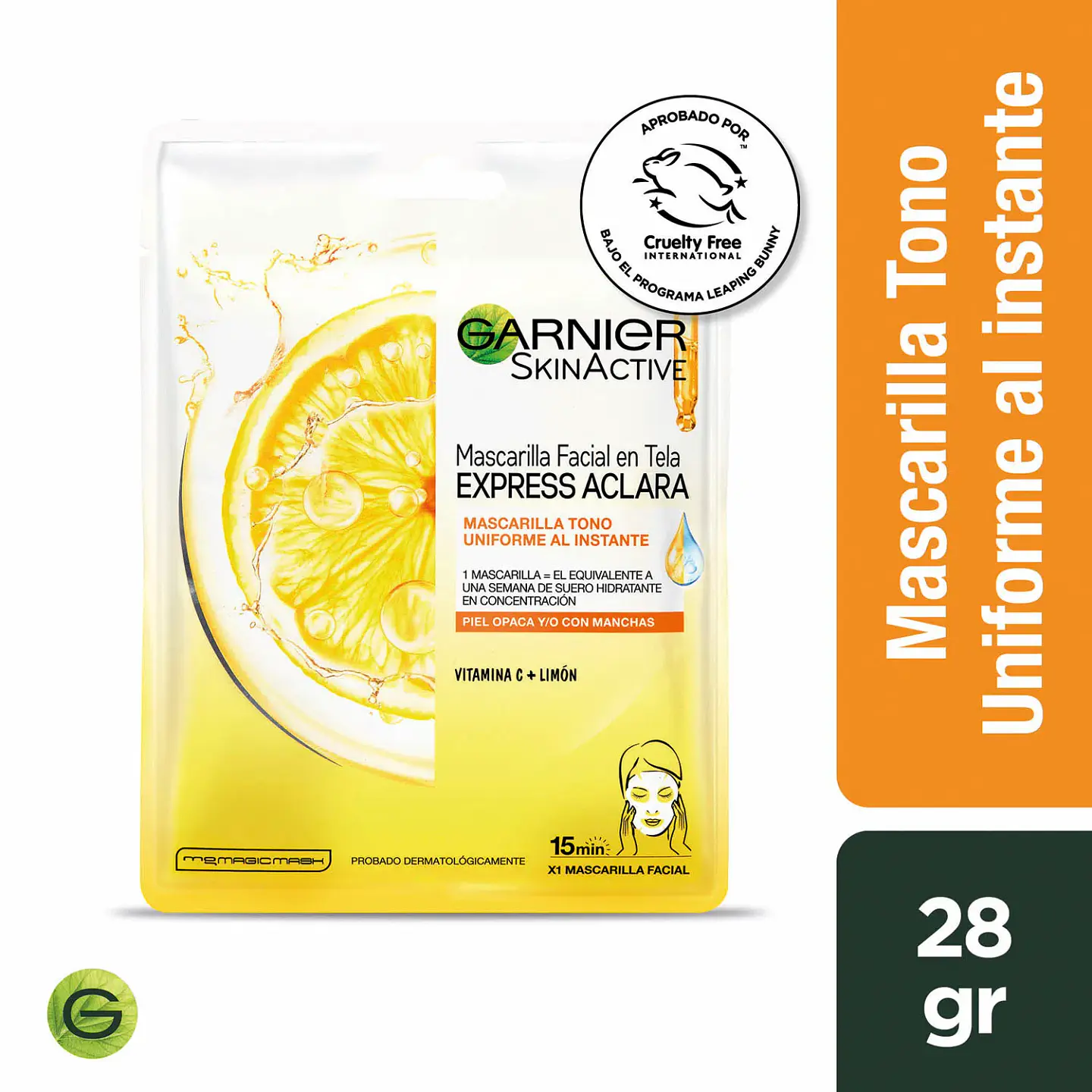  Mascarilla en Tela Express Aclara - GARNIER / PIEL OPACA GARNIER 1