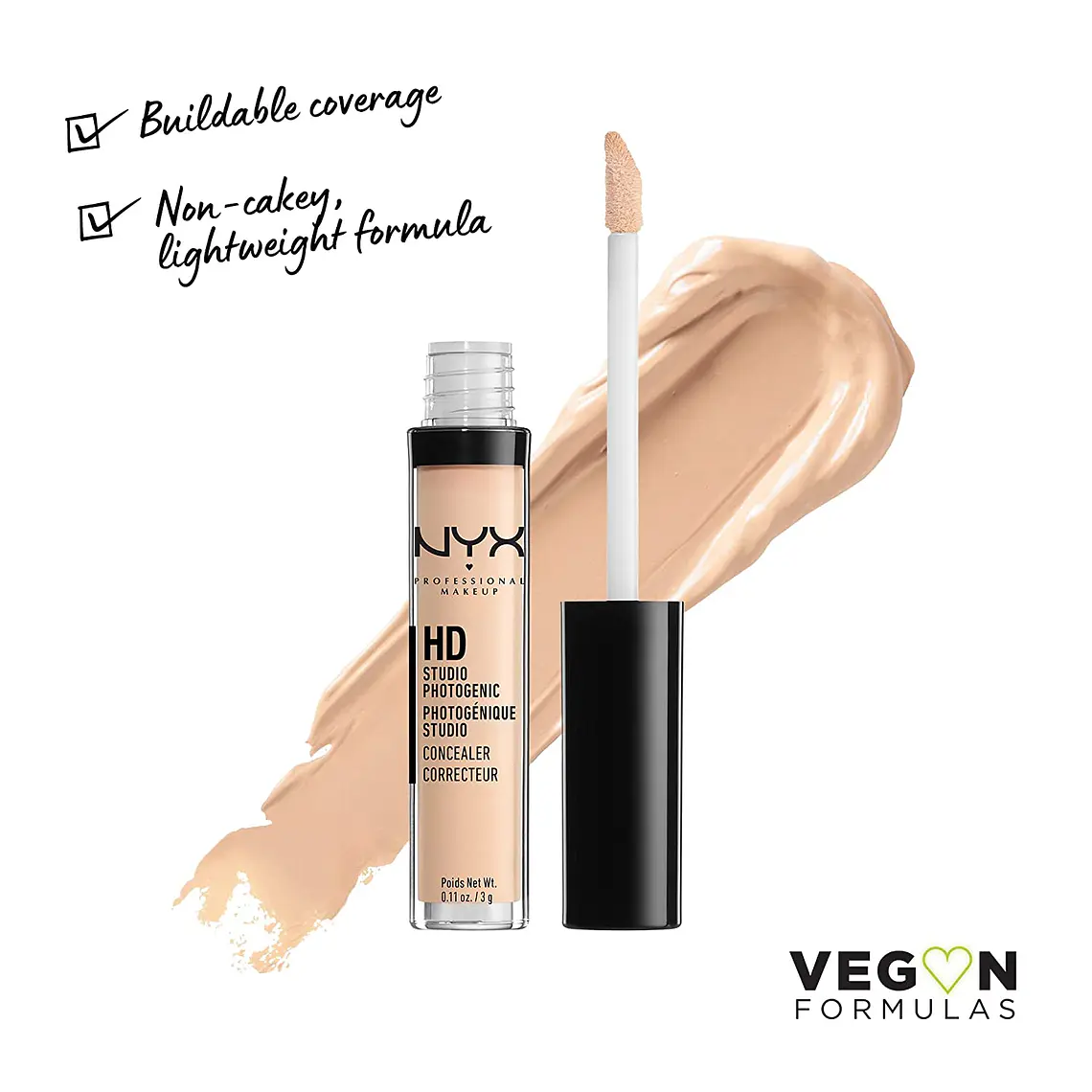  Corrector de ojeras HD Photogenic Concealer Fair 3g - NYX  2