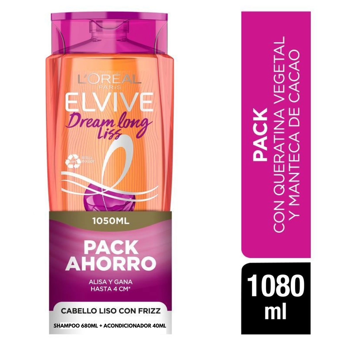 Pack Shampoo + Acondicionador Dream Long Liss LOREAL FRIZZ
