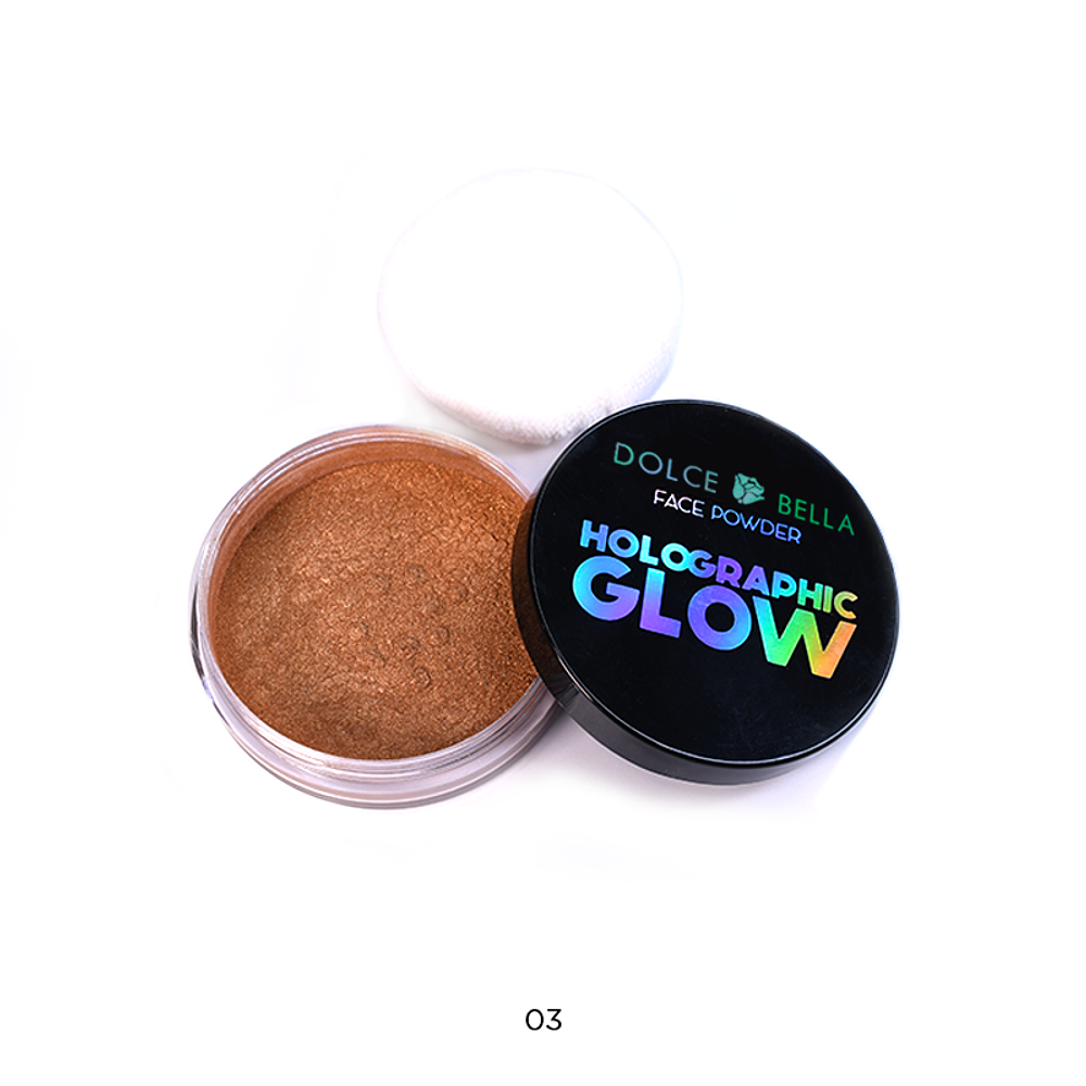 Polvo Suelto Holográfico Glow  TONO 3 - DOLCE BELLA