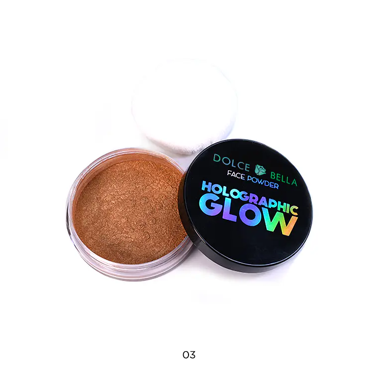 Polvo Suelto Holográfico Glow  TONO 3 - DOLCE BELLA 1